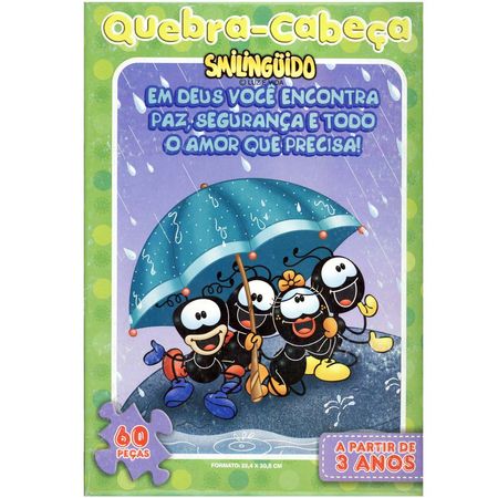 CBJ-002 - Quebra-Cabeça Smilinguido - Deus é bom o tempo todo