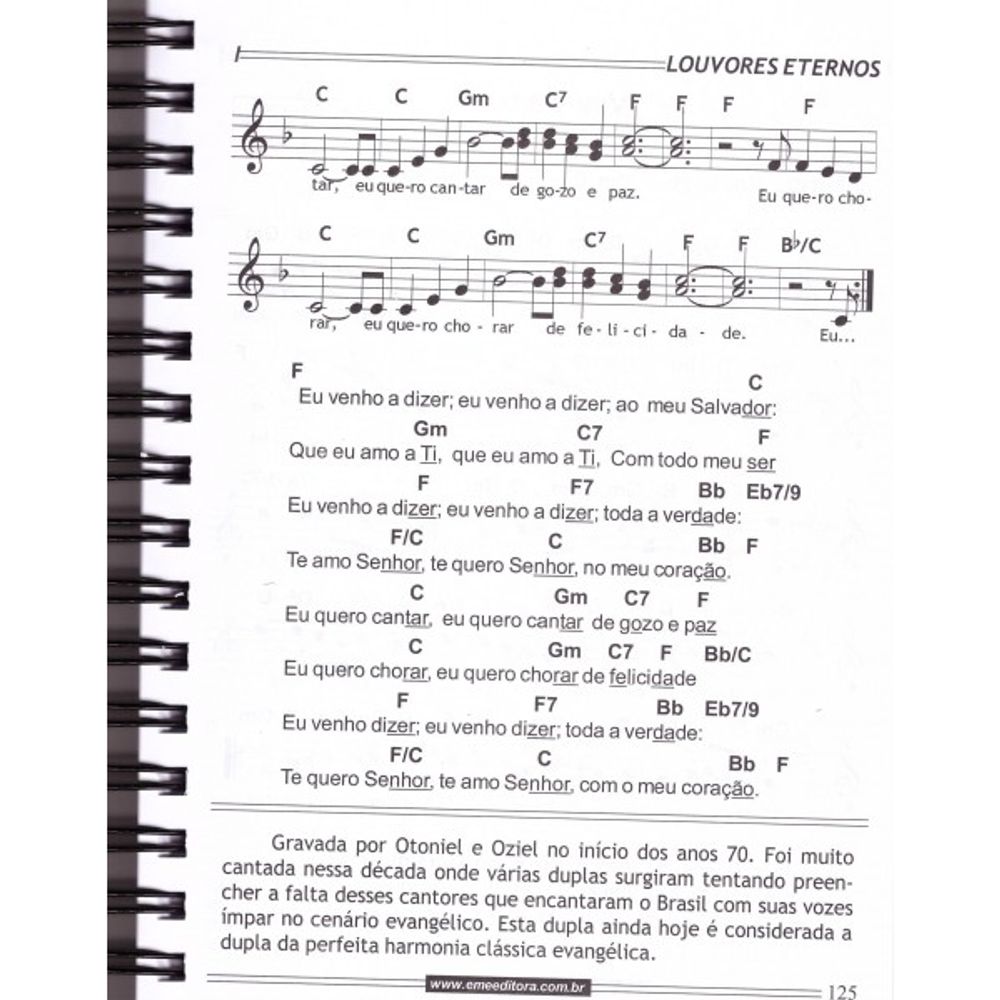 Louvores Eternos Cifras e Partituras 100 Cristão cemporcentocristao