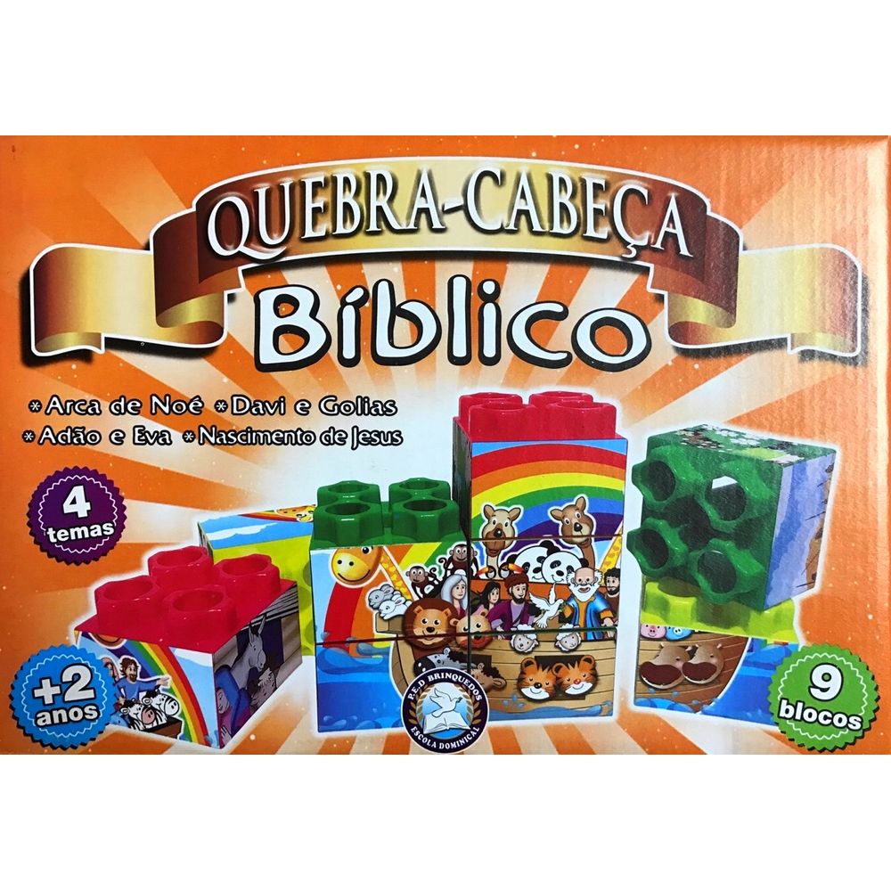 Jogo Quebra-Cabeça Bíblico Blocos Gigantes