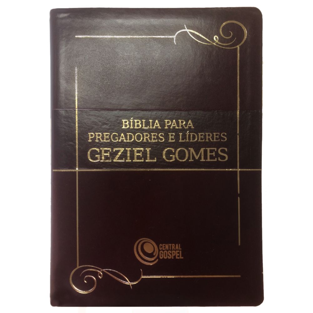 Bíblia Para Pregadores e Lideres Geziel Gomes - Preta e Marrom (Capa Nova)