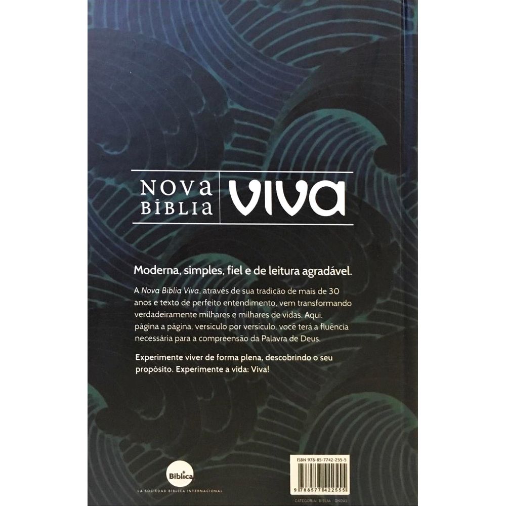 Nova Bíblia Viva Capa Dura Ondas | Livraria 100% Cristão ...