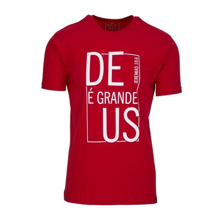 Camiseta-Deus-e-Grande-Vermelha