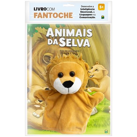 Livro-com-Fantoche--Animais-da-Selva